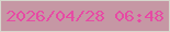 文字の大きさ：3、枠の色：d6d7cc、背景の色：c697a4、文字の色：e64ba4 無料ブログパーツのブログ時計
