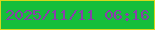 文字の大きさ：1、枠の色：d6d81d、背景の色：16be3b、文字の色：893eaa 無料ブログパーツのブログ時計