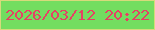 文字の大きさ：2、枠の色：d6da7b、背景の色：73dd60、文字の色：e64164 無料ブログパーツのブログ時計