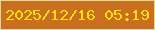 文字の大きさ：5、枠の色：d6dc9e、背景の色：c96f1d、文字の色：f8df16 無料ブログパーツのブログ時計
