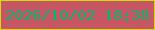 文字の大きさ：4、枠の色：d6df04、背景の色：c65663、文字の色：0db46d 無料ブログパーツのブログ時計