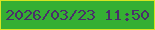 文字の大きさ：2、枠の色：d6e523、背景の色：35af33、文字の色：4a2e6a 無料ブログパーツのブログ時計