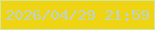 文字の大きさ：3、枠の色：d6e59d、背景の色：eed413、文字の色：b9d4d1 無料ブログパーツのブログ時計