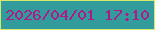 文字の大きさ：5、枠の色：d6e769、背景の色：319c9b、文字の色：b01988 無料ブログパーツのブログ時計