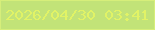 文字の大きさ：2、枠の色：d6ee7a、背景の色：c2e378、文字の色：e1f366 無料ブログパーツのブログ時計