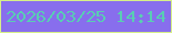 文字の大きさ：5、枠の色：d6ef89、背景の色：886eed、文字の色：59cdb3 無料ブログパーツのブログ時計