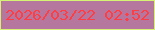 文字の大きさ：4、枠の色：d6f275、背景の色：b5779d、文字の色：fe3d45 無料ブログパーツのブログ時計