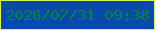 文字の大きさ：3、枠の色：d6f557、背景の色：0a49ac、文字の色：07843e 無料ブログパーツのブログ時計