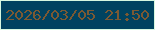 文字の大きさ：3、枠の色：d6f8e0、背景の色：004360、文字の色：7b5933 無料ブログパーツのブログ時計