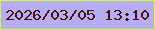文字の大きさ：3、枠の色：d6fa32、背景の色：b7adf4、文字の色：4a1408 無料ブログパーツのブログ時計