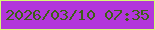 文字の大きさ：2、枠の色：d6fc74、背景の色：b236db、文字の色：3c6015 無料ブログパーツのブログ時計