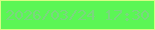 文字の大きさ：5、枠の色：d6fc86、背景の色：5bf655、文字の色：7bd67f 無料ブログパーツのブログ時計