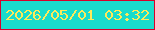文字の大きさ：5、枠の色：d7002a、背景の色：19dccc、文字の色：ffea5a 無料ブログパーツのブログ時計