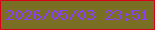 文字の大きさ：3、枠の色：d70118、背景の色：786e24、文字の色：8b3ef8 無料ブログパーツのブログ時計