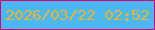 文字の大きさ：3、枠の色：d70179、背景の色：4db7f1、文字の色：eab52f 無料ブログパーツのブログ時計