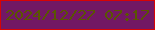文字の大きさ：3、枠の色：d70304、背景の色：721864、文字の色：5a5501 無料ブログパーツのブログ時計