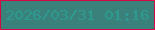 文字の大きさ：1、枠の色：d70743、背景の色：3a807b、文字の色：2e9b93 無料ブログパーツのブログ時計
