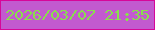 文字の大きさ：2、枠の色：d70799、背景の色：c25acf、文字の色：89de4d 無料ブログパーツのブログ時計