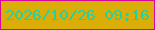 文字の大きさ：5、枠の色：d7079d、背景の色：daad07、文字の色：27cea0 無料ブログパーツのブログ時計