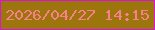 文字の大きさ：3、枠の色：d713dc、背景の色：9d750d、文字の色：f97f8a 無料ブログパーツのブログ時計