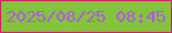 文字の大きさ：1、枠の色：d71a69、背景の色：84c33c、文字の色：b452f0 無料ブログパーツのブログ時計