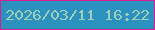 文字の大きさ：3、枠の色：d71d91、背景の色：2b91bf、文字の色：9eceb7 無料ブログパーツのブログ時計
