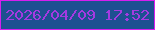 文字の大きさ：4、枠の色：d71eef、背景の色：1e5091、文字の色：a43ae1 無料ブログパーツのブログ時計