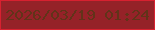 文字の大きさ：1、枠の色：d72130、背景の色：952228、文字の色：623319 無料ブログパーツのブログ時計