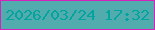 文字の大きさ：3、枠の色：d721bb、背景の色：52acad、文字の色：03a39f 無料ブログパーツのブログ時計