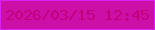 文字の大きさ：1、枠の色：d721f7、背景の色：cc0fa7、文字の色：c1007a 無料ブログパーツのブログ時計