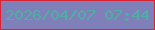 文字の大きさ：4、枠の色：d72434、背景の色：7f80ba、文字の色：50aea2 無料ブログパーツのブログ時計