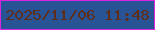 文字の大きさ：4、枠の色：d725e0、背景の色：285395、文字の色：5f2e1b 無料ブログパーツのブログ時計