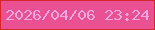 文字の大きさ：5、枠の色：d7262b、背景の色：ea5192、文字の色：f8a6e0 無料ブログパーツのブログ時計