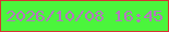 文字の大きさ：2、枠の色：d73333、背景の色：4bf53c、文字の色：b477bf 無料ブログパーツのブログ時計