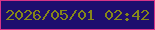 文字の大きさ：2、枠の色：d73488、背景の色：1e0e6e、文字の色：858719 無料ブログパーツのブログ時計