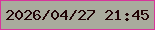 文字の大きさ：4、枠の色：d7359b、背景の色：a9ab9d、文字の色：210405 無料ブログパーツのブログ時計