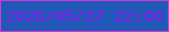 文字の大きさ：5、枠の色：d735e1、背景の色：2059b5、文字の色：8518f1 無料ブログパーツのブログ時計