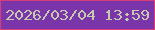 文字の大きさ：2、枠の色：d73d76、背景の色：7935a9、文字の色：c5caae 無料ブログパーツのブログ時計