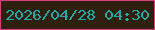文字の大きさ：3、枠の色：d73f81、背景の色：2f1f0f、文字の色：20a9a6 無料ブログパーツのブログ時計