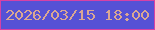 文字の大きさ：1、枠の色：d741a5、背景の色：5651d5、文字の色：daa793 無料ブログパーツのブログ時計