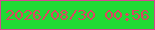 文字の大きさ：2、枠の色：d74591、背景の色：21da34、文字の色：dc4661 無料ブログパーツのブログ時計