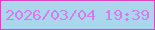 文字の大きさ：3、枠の色：d745c0、背景の色：aad7ed、文字の色：d87aee 無料ブログパーツのブログ時計