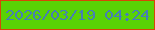 文字の大きさ：3、枠の色：d74606、背景の色：59d205、文字の色：467eb5 無料ブログパーツのブログ時計