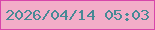 文字の大きさ：3、枠の色：d746aa、背景の色：f3adc8、文字の色：488995 無料ブログパーツのブログ時計