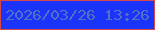 文字の大きさ：3、枠の色：d74847、背景の色：1b34fb、文字の色：556fc3 無料ブログパーツのブログ時計