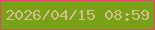 文字の大きさ：4、枠の色：d74a6f、背景の色：78a019、文字の色：d1bd85 無料ブログパーツのブログ時計