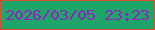 文字の大きさ：4、枠の色：d75130、背景の色：1ea56a、文字の色：971ec1 無料ブログパーツのブログ時計