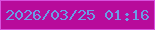 文字の大きさ：5、枠の色：d752de、背景の色：b80b9b、文字の色：6a9de5 無料ブログパーツのブログ時計