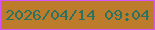 文字の大きさ：1、枠の色：d753fc、背景の色：bc7c2c、文字の色：2e7161 無料ブログパーツのブログ時計