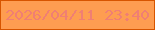 文字の大きさ：2、枠の色：d75500、背景の色：fe9d51、文字の色：f07f73 無料ブログパーツのブログ時計